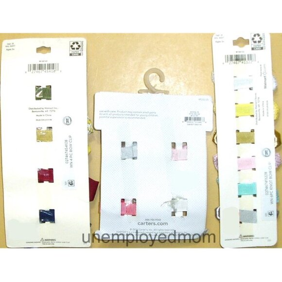 Girls Hair Clips Bow Knot Clippies Hairclip Baby & Age 3 up 14 pc Lot 3 - Picture 6 of 9